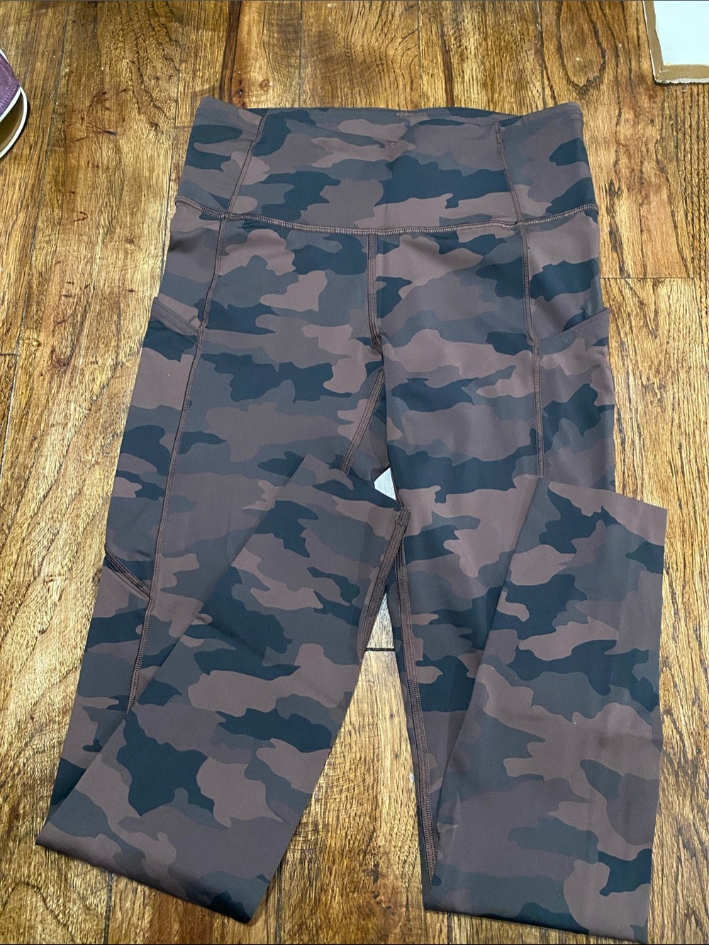 Lululemon Brown and Black Camo High-Rise Leggings